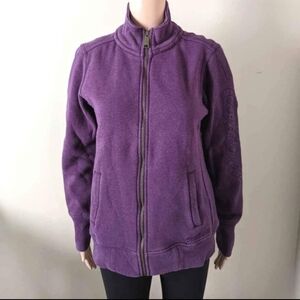 Carhartt embroidered purple jacket sweater, women's small